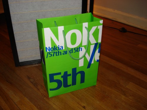 Nokia shopping bag from New York Nokia flagship store